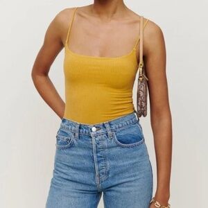 Reformation Crystal Ribbed Bodysuit